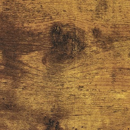 Yaheetech Rustic Brown Industrial End Table, 3-Tier X-Frame for Living Room | Wood-Grain Particle Board on Metal X-Frame, Top Holds 22 lb, 2 Open Storage Shelves for Baskets, 16-Inch Sofa-Side Fit - color: Rustic Brown