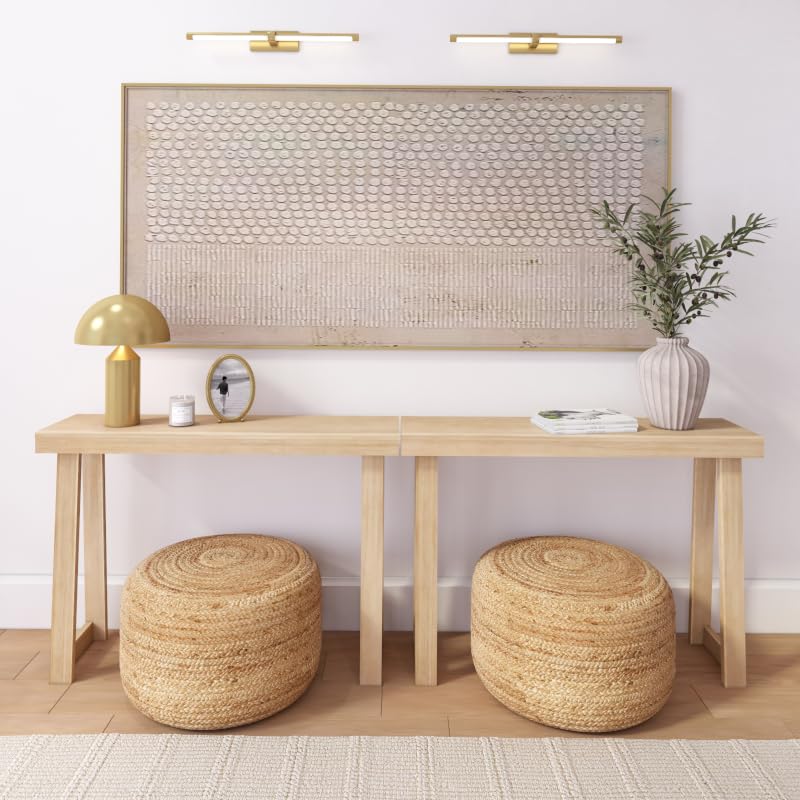Plank+Beam Classic Console Table, 46 Inch, Blonde | Non-Toxic Finishes, Versatile Design, Elegant Details, Easy Assembly, Quick Setup, Solid Wood - color: Blonde, size: 46" Console Table