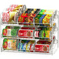Deco Brothers Stackable Can Rack Organizer for Kitchen and Pantry, Holds Up to 36 Cans, White - color: White