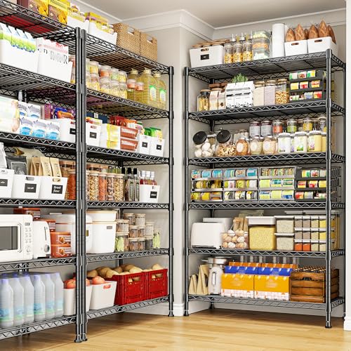 REIBII 71" H Metal Shelves 6 Tier Storage Shelves 1200LBS Adjustable Shelving Units and Wire Shelving Unit Storage Rack Shelf Metal Shelving, 71" H x 29" W x 14" D - size: 6 Tier-14"D x 29"W x 71"H