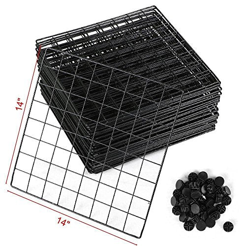 UNICOO® 14x14 Inch Multi Use DIY Bookcase & Shelf | Closet Organizers and Storage Cabinet - 12 Cube Wire Grid Organizer, Wardrobe Closet Organizer, Storage Shelves for Bedroom (12-Black Wire) - size: 12 Cube