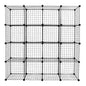 Vasitelan Wire Cube Storage Shelves, 16 Cube Storage Organizer Metal Shelves, Storage Bins Shelving, Modular Bookshelf Shelf, Closet Cabinet Ideal for Bedroom, Office, 47”L x 14”W x 57”H, Black