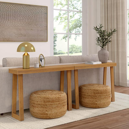 Plank+Beam Classic Console Table, 46 Inch, Pecan | Non-Toxic Finishes, Versatile Design, Elegant Details, Easy Assembly, Quick Setup, Solid Wood - color: Pecan, size: 46" Console Table