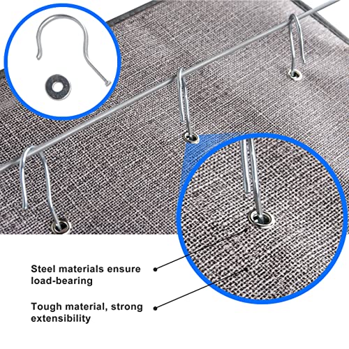 Libeder Hanging Closet Organizers - 30 Section Shoe Shelves, Space Saving Shoe Holder Grey - color: Grey, size: 30 Sections