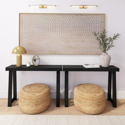 Plank+Beam Classic Console Table, 46 Inch, Black | Non-Toxic Finishes, Versatile Design, Elegant Details, Easy Assembly, Quick Setup, Solid Wood - color: Black, size: 46" Console Table