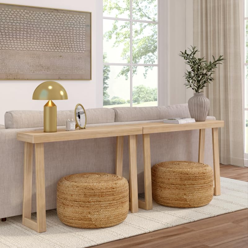 Plank+Beam Classic Console Table, 46 Inch, Blonde | Non-Toxic Finishes, Versatile Design, Elegant Details, Easy Assembly, Quick Setup, Solid Wood - color: Blonde, size: 46" Console Table