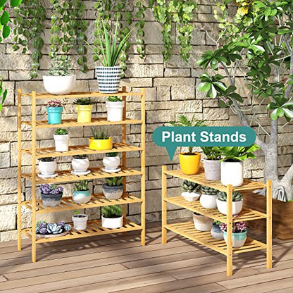 viewcare 3-Tier Free Standing Shoe Racks, Bamboo Wood Shoe Rack for Entryway & Closet, Beautiful | Natural | Functional | Sturdy Shoe Rack - color: Natural Bamboo, size: 3-Tier