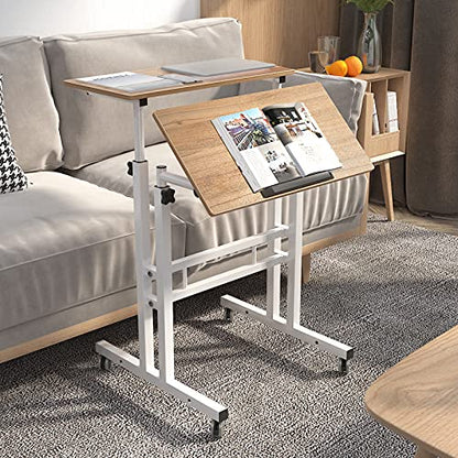 SogesHome Adjustable Laptop Desk Table 23.6 inches Portable Laptop Table Computer Stand Desk Cart Tray Desk, Oak - color: Oak-small Size, size: 23.6''